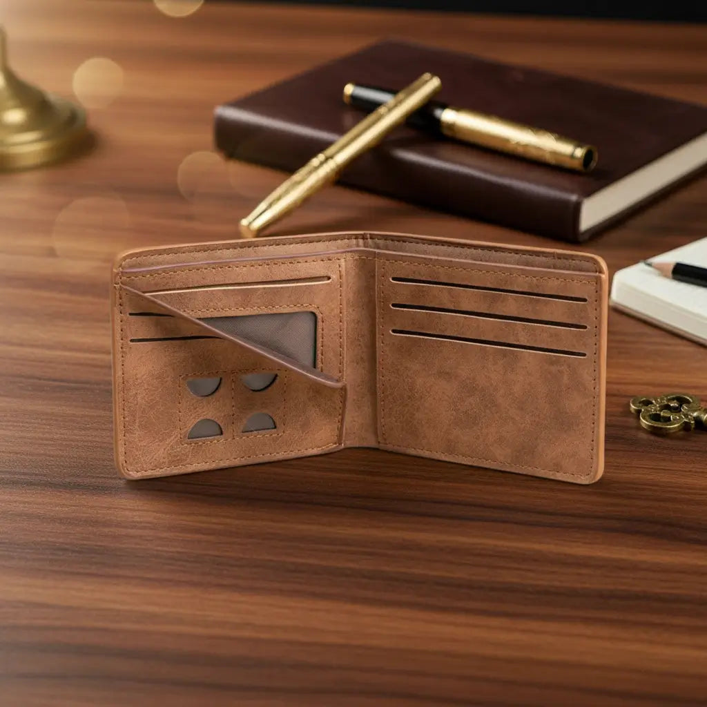 M-Design Soft Leather Bifold Wallet for Men