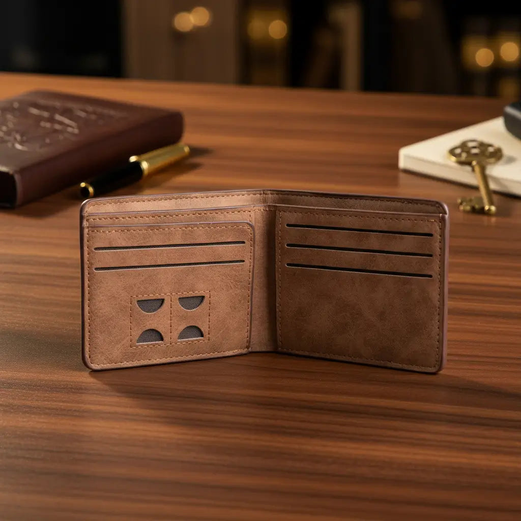 M-Design Soft Leather Bifold Wallet for Men